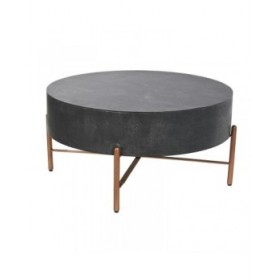Tavolino da Caffè DKD Home Decor Metallo Alluminio 90 x 90 x 45 cm Legno di mango