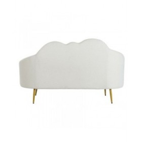 Divano DKD Home Decor Bianco Senape Metallo Nuvole Scandi 155 x 75 x 92 cm