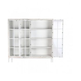 Scaffale DKD Home Decor Bianco Nero Metallo Legno di mango 170 x 45 x 200 cm