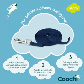 Guinzaglio per Cani Coachi Azzurro 2,5 m Allenamento