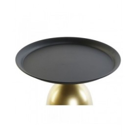 Tavolo aggiuntivo DKD Home Decor Nero Dorato Metallo 50 x 50 x 43,5 cm