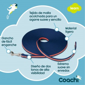 Guinzaglio da addestramento Coachi Azzurro 10m Allenamento