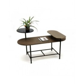 Tavolino da Caffè DKD Home Decor 116 x 76 x 64 cm Metallo Alluminio Legno MDF