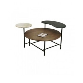 Tavolino da Caffè DKD Home Decor 118 x 90 x 61 cm Metallo Alluminio Legno MDF