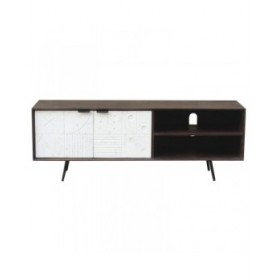 Mobile TV DKD Home Decor Marrone scuro 140 x 35 x 50 cm Legno di mango