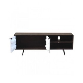 Mobile TV DKD Home Decor Marrone scuro 140 x 35 x 50 cm Legno di mango