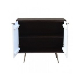 Credenza DKD Home Decor Bianco Marrone Metallo Legno di mango 90 x 43 x 80 cm