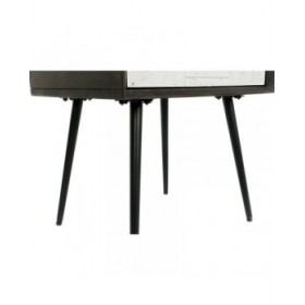 Comodino DKD Home Decor 45 x 38 x 50 cm Nero Metallo Bianco Legno di mango Wengue
