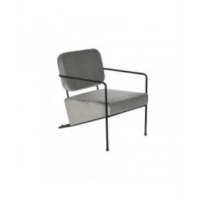 Poltrona DKD Home Decor Grigio Metallo 62 x 76 x 76 cm 55 x 71 x 72 cm