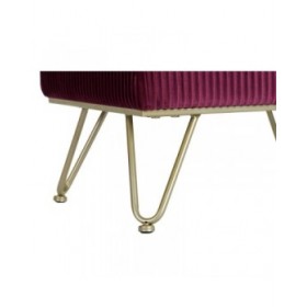 Panca DKD Home Decor 110 x 42 x 44 cm Metallo Rosso Granato