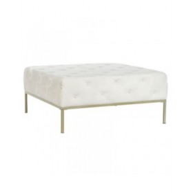 Panca DKD Home Decor Bianco Dorato Metallo 100 x 100 x 45 cm