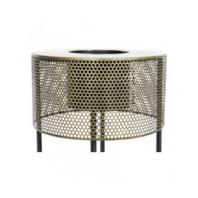 Set di vasi da fiori DKD Home Decor 33 x 33 x 67 cm Nero Dorato Metallo Loft