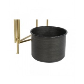 Vaso DKD Home Decor 30 x 21 x 80 cm Nero Dorato Metallo