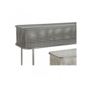 Set di vasi da fiori DKD Home Decor 100 x 22 x 70 cm Grigio Metallo Bianco Vintage