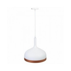 Lampadario Alexandra House Living Bianco Rame