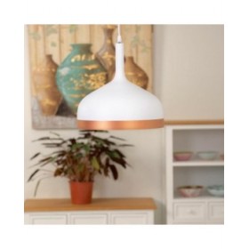 Lampadario Alexandra House Living Bianco Rame