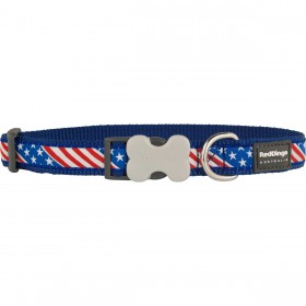 Collare per Cani Red Dingo US Flag 20-32 cm Azzurro