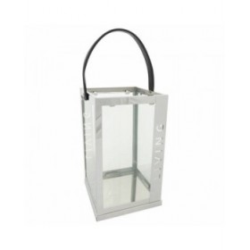 Lanterna Alexandra House Living Argento Vetro Acciaio inossidabile 18 x 30 x 18 cm