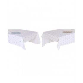 Tovaglia e tovaglioli DKD Home Decor 150 x 150 x 0,5 cm Azzurro Marrone Bianco (2 Unità)