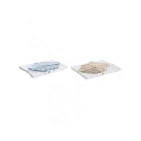 Tovaglia e tovaglioli DKD Home Decor 150 x 250 x 0,5 cm Azzurro Marrone Bianco (2 Unità)