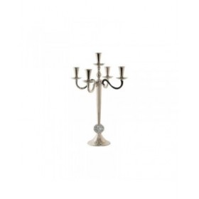 Candelabro DKD Home Decor Argentato Acrilico Alluminio Cromato 30 x 30 x 47 cm