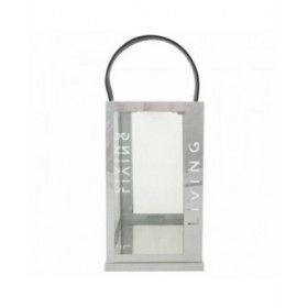 Lanterna Alexandra House Living Argento Vetro Acciaio inossidabile 18 x 30 x 18 cm