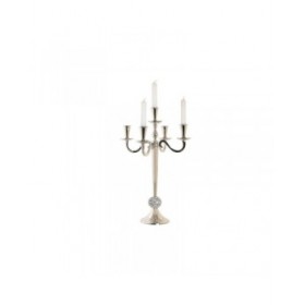 Candelabro DKD Home Decor Argentato Acrilico Alluminio Cromato 30 x 30 x 47 cm