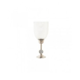 Portacandele DKD Home Decor 16 x 16 x 41 cm Argentato Alluminio Acrilico