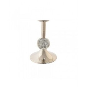 Portacandele DKD Home Decor 16 x 16 x 41 cm Argentato Alluminio Acrilico
