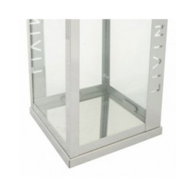Lanterna Alexandra House Living Argento Vetro Acciaio inossidabile 18 x 30 x 18 cm
