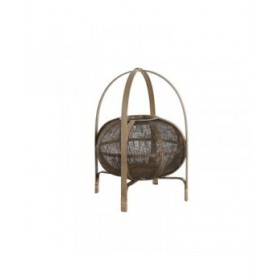 Portacandele DKD Home Decor Naturale Marrone Bambù 33 x 33 x 42 cm