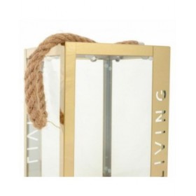Lanterna Alexandra House Living Oro Vetro Acciaio inossidabile 18 x 30 x 18 cm