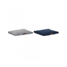 Letto per animali domestici DKD Home Decor 88 x 68 x 10 cm Blu Marino Grigio chiaro 2 Unità