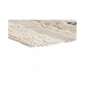 Tappeto DKD Home Decor 180 x 120 x 1 cm Nero Beige Cotone Boho