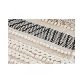 Tappeto DKD Home Decor 180 x 120 x 1 cm Nero Beige Cotone Boho