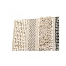 Tappeto DKD Home Decor 180 x 120 x 1 cm Nero Beige Cotone Boho