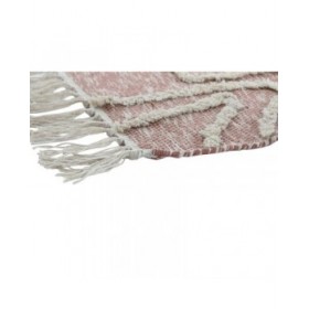 Tappeto DKD Home Decor Rosa Terracotta Bianco Frange Città (120 x 180 x 1 cm)