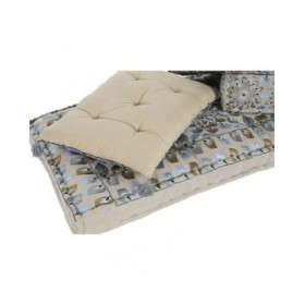 Poltrona da giardino DKD Home Decor Azzurro Beige 155 x 76 x 65 cm 150 x 76 x 20 cm
