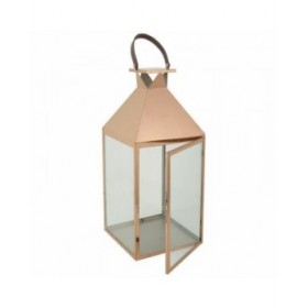Lanterna Alexandra House Living Rame Vetro Acciaio inossidabile 28 x 66 x 29 cm