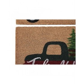 Zerbino DKD Home Decor Bianco Marrone Rosso Verde PVC Fibra di cocco 60 x 40 x 1,5 cm (2 Unità)