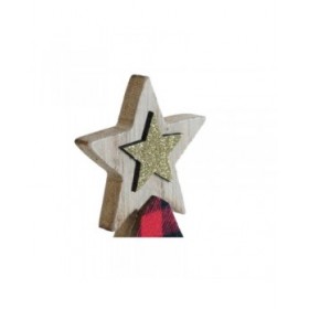 Decorazione Natalizia DKD Home Decor Nero Rosso Albero 11,5 x 4 x 31 cm
