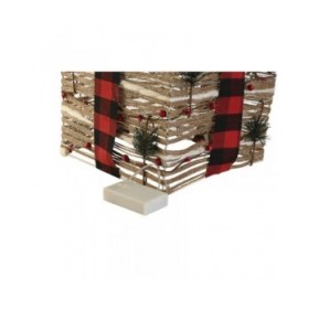Decorazione Natalizia DKD Home Decor Rosso Naturale 25 x 25 x 25 cm (3 Pezzi)