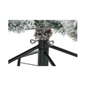 Albero di Natale DKD Home Decor Bianco Verde Polietilene Nevoso 140 x 140 x 210 cm