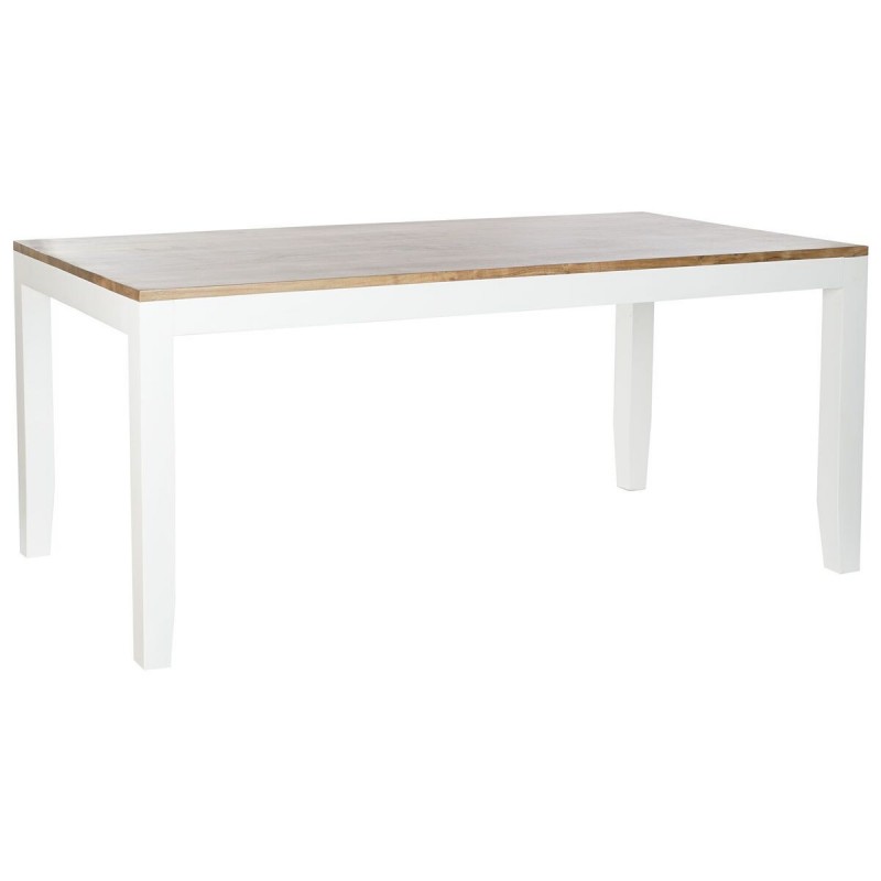 Tavolo da Pranzo DKD Home Decor Bianco Marrone Legno di acacia Legno di mango 200 x 100 x 80 cm