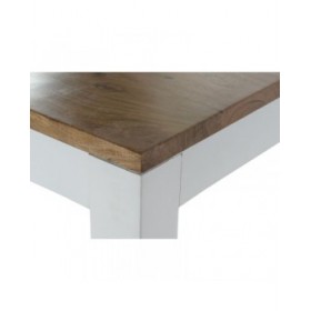 Tavolo da Pranzo DKD Home Decor Bianco Marrone Legno di acacia Legno di mango 200 x 100 x 80 cm
