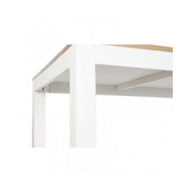Tavolo da Pranzo DKD Home Decor Bianco Marrone Legno di acacia Legno di mango 200 x 100 x 80 cm