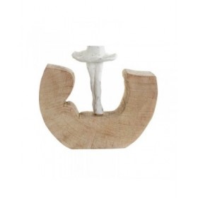 Statua Decorativa DKD Home Decor Bianco Marrone Ballerina Classica 17 x 6 x 24 cm (2 Unità)