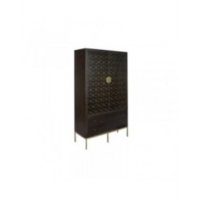 Armadio DKD Home Decor 100 x 40 x 175 cm Nero Metallo Acacia