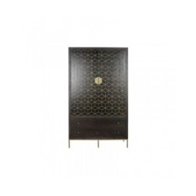 Armadio DKD Home Decor 100 x 40 x 175 cm Nero Metallo Acacia
