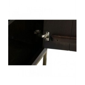 Credenza DKD Home Decor Nero Dorato Marrone scuro 160 x 40 x 90 cm